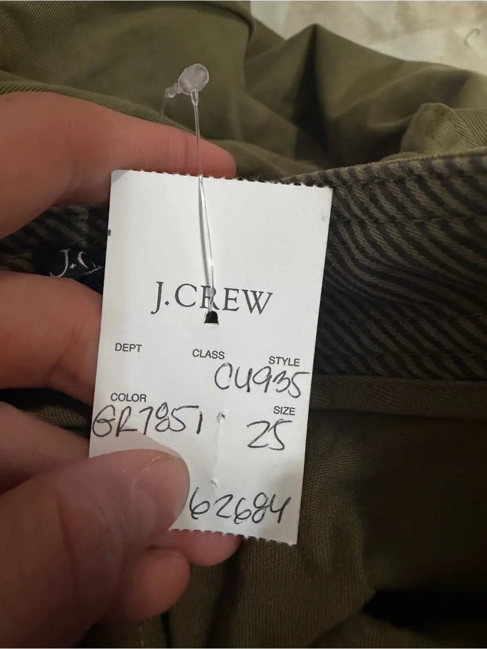 J crew loden green Wide-leg trouser in chino